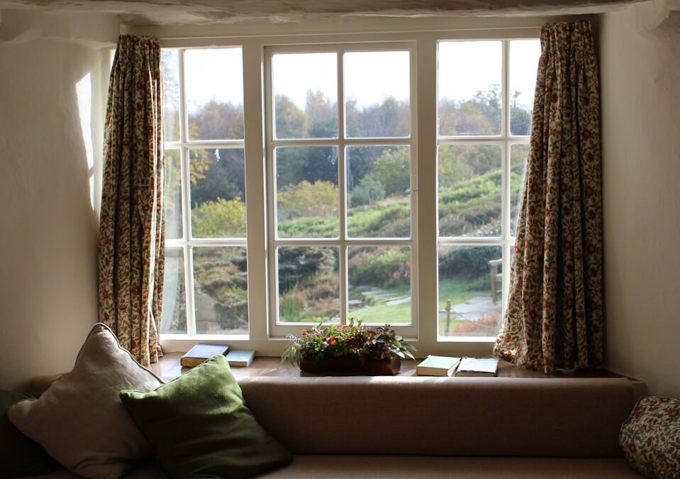 window curtain open wide